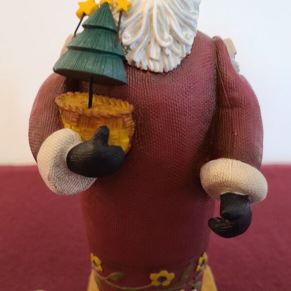 Demdaco Americana Father Christmas Santa On Wagon With Bunny and Tree XMas Decor - Picture 4 of 16